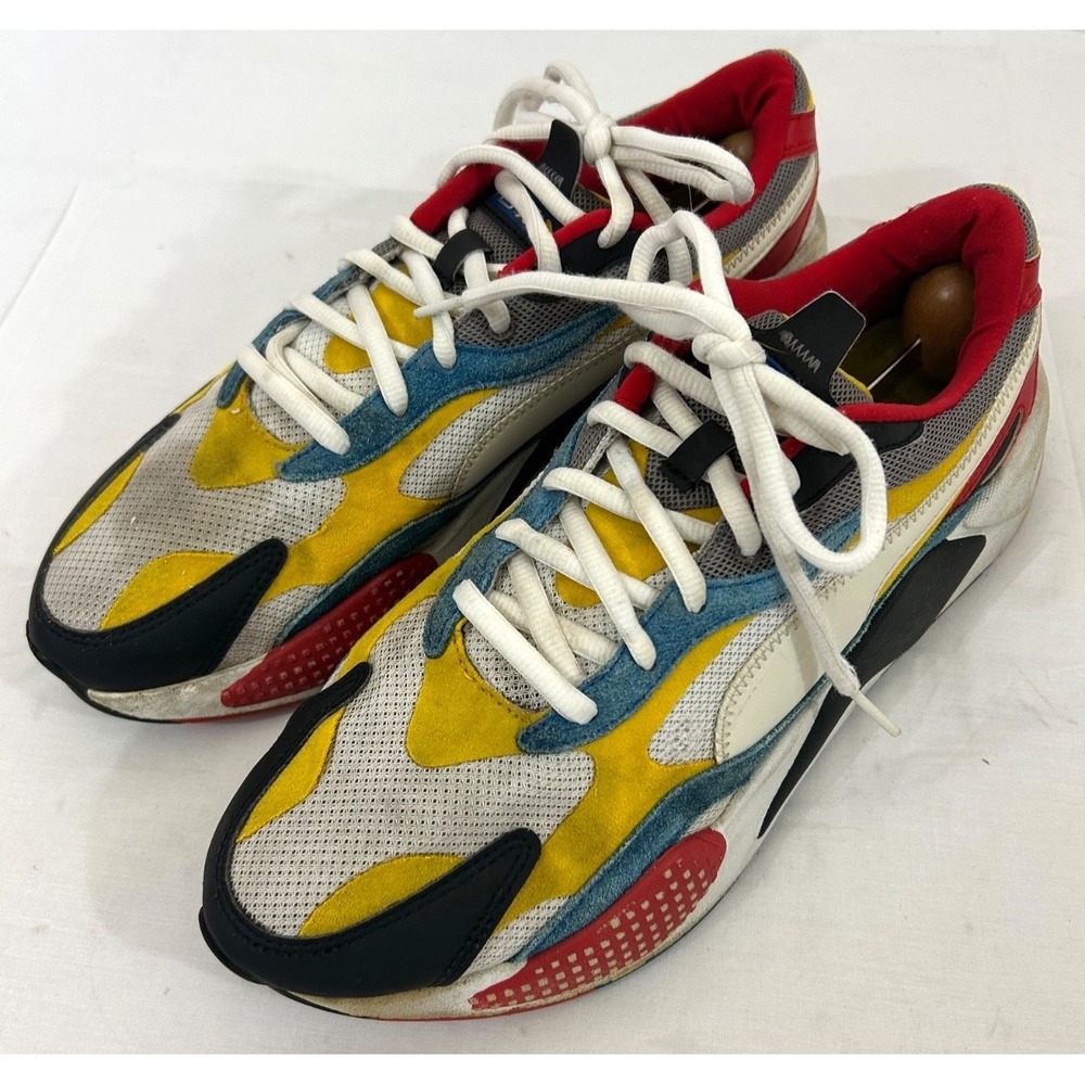 PUMA RS-X3 Running Shoes Men 11.5 Puzzle 2019 371570-04 red blue yellow